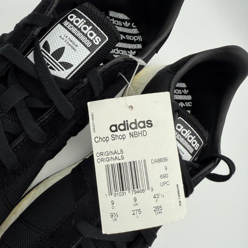 Adidas Chop Shop NBHD Mens 9.5 Black NEW Neighborhood Consortium DA8839 Boost - Picture 4 of 8